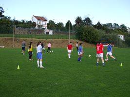 Unha imaxe do adestramento da segunda feira