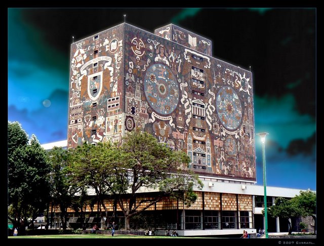 Biblioteca de la UNAM. Foto Xurxo Martínez Crespo