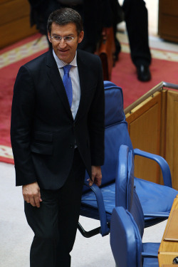 Feijoo, antes da crispada sesión de control no Parlamento