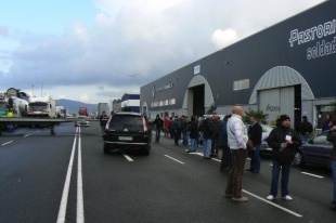 Varios momentos da folga dos transportistas nos tres últimos días (clique para ampliar)