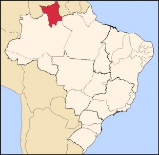 O Estado fronteirizo de Roraima, ao norte