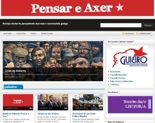 Web de 'Pensar e Axer' (clique para ampliar)