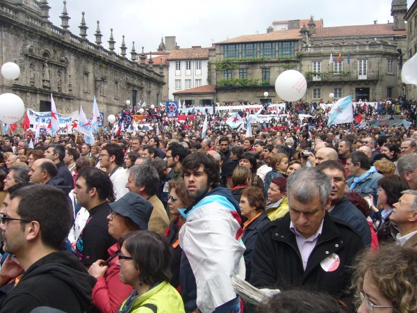 A manifestación, na Quintana